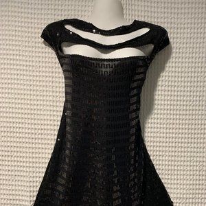 NEW Passport Ladies Black Sequin Dress